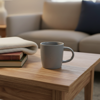 Service de table en grès de luxe Guangda, ensemble moderne gris en céramique, assiette, bol, tasse, 4 pièces, résistant à la chaleur |   Lave-vaisselle Micro-ondes