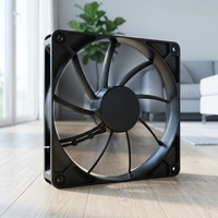 Ventilateur de refroidissement pour boîtier PC RGB 120 mm avec dissipateur thermique en plastique, roulement à billes, 21 dBA, silencieux, haut débit d'air pour PC de jeu