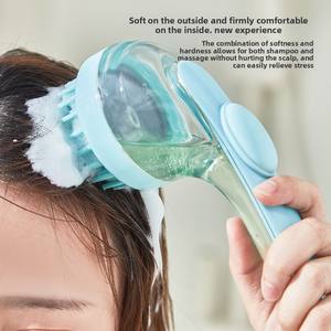 Cepillo de Champú <span class=keywords><strong>para</strong></span> Perros con Mango Largo y Ecológico, Masajeador de Cuero Cabelludo, Cepillo <span class=keywords><strong>para</strong></span> Baño y Lavado de Pelo, Dispensador de Jabón de 200 ml, Herramienta de Aseo <span class=keywords><strong>para</strong></span> Mascotas de Plástico - Product Image 2
