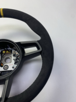 Volant multifonction en cuir d'origine avec palettes de changement de vitesse et bouton de mode de conduite pour Porsche 911 718 Cayenne Macan Panamera
