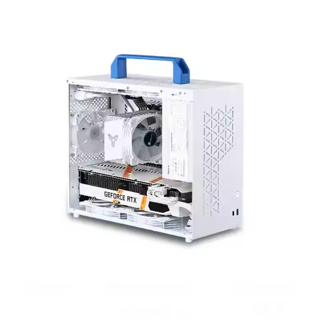 Compact A4 ITX Case, 11L Volume, 240mm Water Cooling Support, Triple-Slot GPU Ready