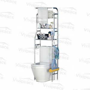 Over The Toilet Storage Shelf Storage Toilet Storage Shelf Over The Toilet Storage Cabinet 3-Tier Black Over Toilet Storage Unit Solid Stable Bathroom Storage Rack Shelf Saving