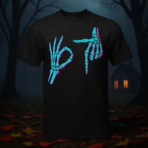 Camiseta Skeleton Hand 67 Meme para disfraz de Halloween, color negro, talla mediana - Product Image 3