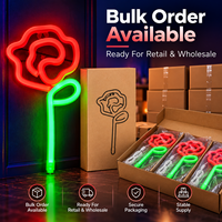 Jouet lumineux LED néon en forme de rose, bâton lumineux coloré en forme de fleur, lumière décorative pour fête, festival, cadeau