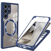 Étui de téléphone magnétique transparent avec protection intégrale PTE ZLY 360 pour Samsung Galaxy S23 S22 S24 S25 S26 Ultra A16 A36 A56 A26