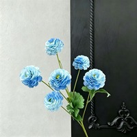 6 Têtes de fleurs artificielles Hibiscus Lilas en soie pour allée de mariage, photographie extérieure, événements, spectacles et arrangements en gros