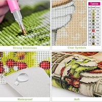 Multi-floraal DIY parel diamant schilderij kit fruit citroen bloem 3D parel kralen strass wanddecoratie groothandel
