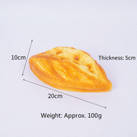 Jouet en PU souple à rebond lent, jouet alimentaire simulé, grand pain en forme de pain ananas, modèle anti-stress à presser PU-DMB-1687 pour tous les âges