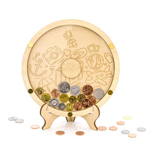 Expositor de Monedas de Madera <span class=keywords><strong>para</strong></span> Coleccionistas, Regalo de Viaje, <span class=keywords><strong>Hucha</strong></span> de Ahorros, Organizador de Billetes - Product Image 4