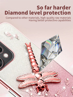 Étui de téléphone portable avec support papillon fleuri, revêtement électrolytique pour Oppo Reno15 F/Reno15 Pro/A6x/A6/Find X9/F31