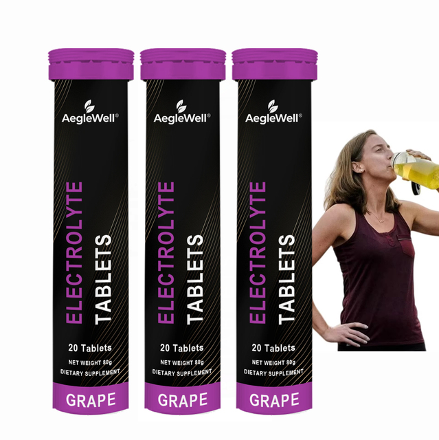 Aeglewell OEM Energy Supplement Private Label Electrolyte Drink Mix Vitamins Effervescent Electrolyte Tablets for Energy Drink