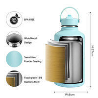 Bouteille isotherme portable en acier inoxydable écologique à double paroi pour camping en extérieur, 22oz 40oz, avec logo personnalisé, très vendue