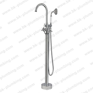 Robinet <span class=keywords><strong>de</strong></span> baignoire sur pied <span class=keywords><strong>de</strong></span> style européen avec <span class=keywords><strong>mitigeur</strong></span> <span class=keywords><strong>de</strong></span> douche et douchette - Product Image 2
