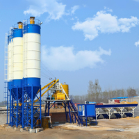 Centrale à béton compactée avec élévateur à trémie pour utilisation hivernale, équipement de construction