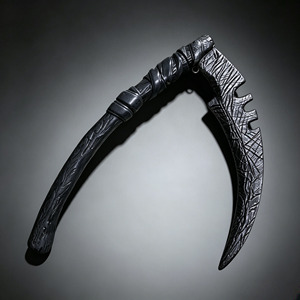 Falce del Mietitore in Plastica Leggera da 39 cm, Smontabile, con Texture Effetto Crepa e Manico Ritorto, per Adulti, Accessorio per Travestimenti di Halloween e Cosplay - Product Image 6