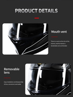 Casque de moto personnalisé OEM d'usine, double visière, matériau ABS, casque intégral de moto, casque de sécurité pour adulte, casque de vélo