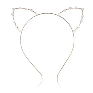 Cat Ears Crown Tiara Headband Hair Band Rhinestone Princess Hollow Crystal hair accessories party suppliers favors