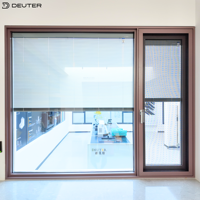 Ventana Abatible de Aluminio para Apartamentos en Altura, con Rotura de Puente Térmico, Triple Acristalamiento Low-E, Resistente a Impactos y con Malla de Seguridad