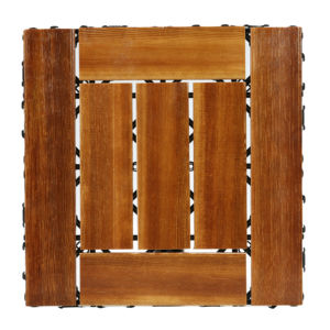 พื้นไม้กลางแจ้งดีไซน์ทันสมัยสำหรับการปรับปรุงระเบียงและสวนลานบ้าน ไม้คาร์บอไนซ์ปูเองด้วยเทคนิคการขัดผิวเรียบ - Product Image 1