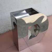 Grand vase de sol moderne en acier inoxydable durable, décoration intérieure, pots à fleurs décoratifs élégants, pots pour plantes d'intérieur, finition miroir