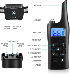 <span class=keywords><strong>Collar</strong></span> de entrenamiento de perro eléctrico impermeable recargable personalizado 2500FT Control remoto inalámbrico Anti ladridos <span class=keywords><strong>Collar</strong></span> de choque para perros - Product Image 2