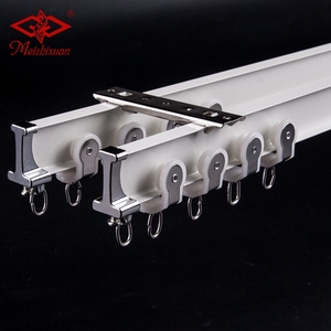 IKSUN Aluminum Wall Mounted Curtain Rail Single Aluminum Profiles Hotel Curved Curtain Track - Product Image 3