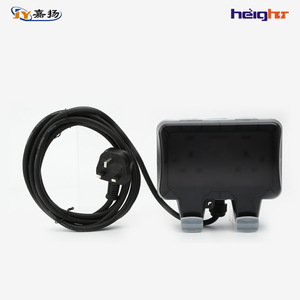 Height Outdoor <b>Waterproof</b> Power Strip Ip66 230V 2 Outlets With <b>Cable</b> For Outdoor Use - Product Image 2