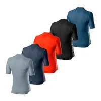 Maillot de cyclisme pour homme à manches courtes, coupe ajustée, respirant, en maille, pour VTT, polyester/coton, vêtements de cyclisme MTB