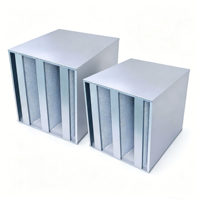 Nouveau filtre à air de type V-Bank avec charbon actif, 4 sections, haute efficacité, équipement de filtration d'air central HVAC