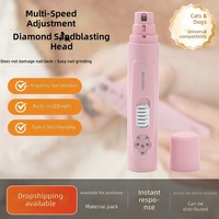 Penggiling Kuku Hewan Peliharaan Lampu LED Elektrik Rendah Kebisingan Multi-kecepatan Dapat Disesuaikan Model Pemotong Kuku Kucing Anjing