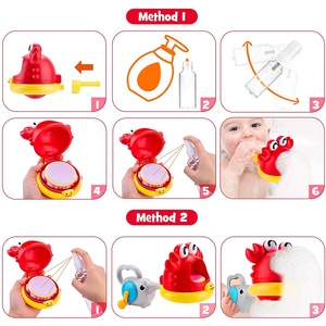 Juguete Acuático para Bebés, Juego de Burbujas para Baño, Máquina de Burbujas con Forma de <span class=keywords><strong>Cangrejo</strong></span>, Juego Combinado de Soplador de Burbujas para Bañera, Juguete para Niños - Product Image 6
