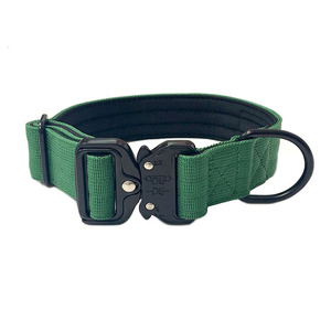 Collar de Perro de Nailon de 2 Capas Acolchado de Neopreno Suave con Hebilla de Metal Resistente Ajustable de Lujo de 4 cm - Product Image 1