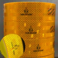 Offre Spéciale – Autocollant Réfléchissant Jaune 5CM ECE 104R Étanche Auto-Adhésif pour Véhicules Longs (Cinta Reflectiva)