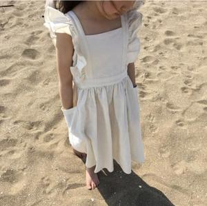 Stile elegante alla moda maniche volanti da ragazza in cotone da principessa vestito da festa da bambina vestiti da bambina costumi adorabili - Product Image 3