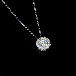 925 Sterling <b>Silver</b> Lab Grown Diamond Trendy Wedding Gift Necklace - Product Image 4