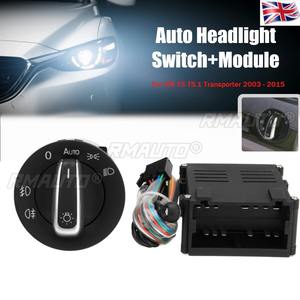 Interruptor de Faros Delanteros para Auto, Módulo de Control para VW Golf, PASSAT, TIGUAN, T5, T5.1, Transporter 2003-2015 - Product Image 1