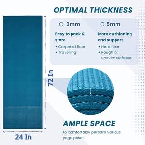 Tapete de Gimnasio de PVC de 6mm con Logotipo Personalizado, Antideslizante, para Yoga, Pilates y Caminadora, con Textura Ecológica para Maternidad - Product Image 4