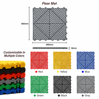 Dalles de sol en plastique PP de couleur personnalisée, grilles modulaires emboîtables pour garage, tapis pour lavage de voitures, atelier, service OEM ODM