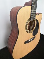 Spruce Mahogany Laminate Acoustic Guitar 41" Cutaway Matte Natural Color