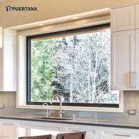 Fenêtre panoramique en aluminium mince et étroite, longue et haute, du sol au plafond, non ouvrante, pour escalier