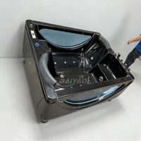 Freestanding Whirlpool Bathtub <strong>with</strong> Waterfall Spout <strong>Bluetooth</strong> Speaker and Bubble Air Jets for Modern Bathrooms