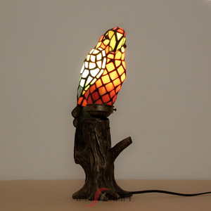 Vintage Nhựa Cơ Sở Châu Âu Sang Trọng Parrot Shape Phòng Ngủ Đèn Bàn Cổ - Product Image 3