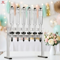 Ensemble de distributeurs de parfum de table minimalistes en argent avec bouteilles de 375 ml, présentoir de bar à parfums pour mariages et magasins de détail