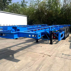 20 40FT Container Skeleton Semi-<b>Trailer</b> New Steel Truck <b>Trailers</b> 2 3 4 Axles 40 50 60 Tons Saudi Africa Shipping - Product Image 4