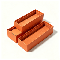Maßgefertigte Orange Wellpappe-Versandbox Matte Faltbare Lange Papier-Versandbox für Kosmetik-Geschenkverpackungen