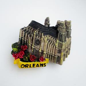 Imán Personalizado de la Serie Lugares Emblemáticos de la Ciudad para la Oficina de Conveniones de Orleón, Regalo Corporativo de Turismo del Valle de la Loira - Product Image 2