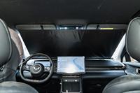 Pare-soleil de pare-brise de voiture rétractable et pliable, protection UV, bouclier thermique, ventouse, ouverture automatique à un bouton, noir