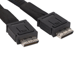 Cable adaptador Slimsas Sff-8654 a Oculink Sff-8611, cable de datos para servidor 8i a 4i, conector moldeado negro - Product Image 4