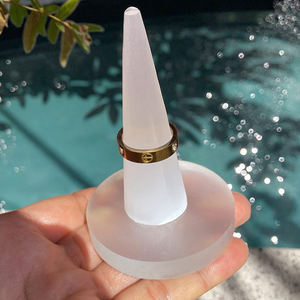 Wholesale carved High Quality Natural Selenite Crystal Holder Practical Jewelry & Ring Organizer for Home Storage & <b>Display</b> - Product Image 5