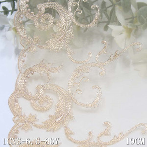 Accesorios de Lencería, Encaje de <span class=keywords><strong>Tul</strong></span> Bordado de 19 cm, Color <span class=keywords><strong>Rosa</strong></span> Claro - Product Image 5